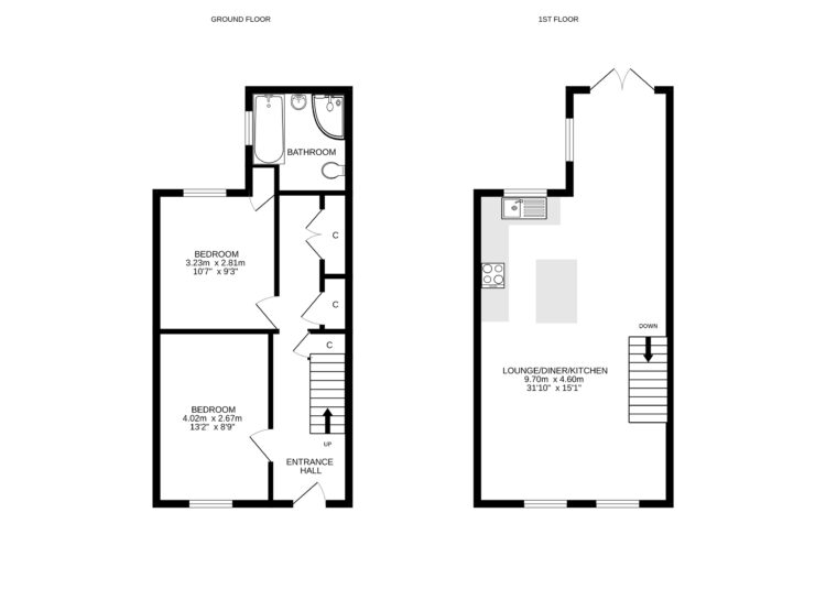 captains cottage foorplan