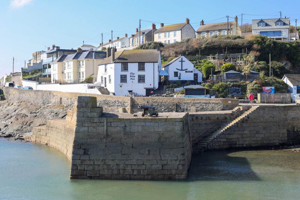 Gwel Teg, Porthleven - view of Ship Inn