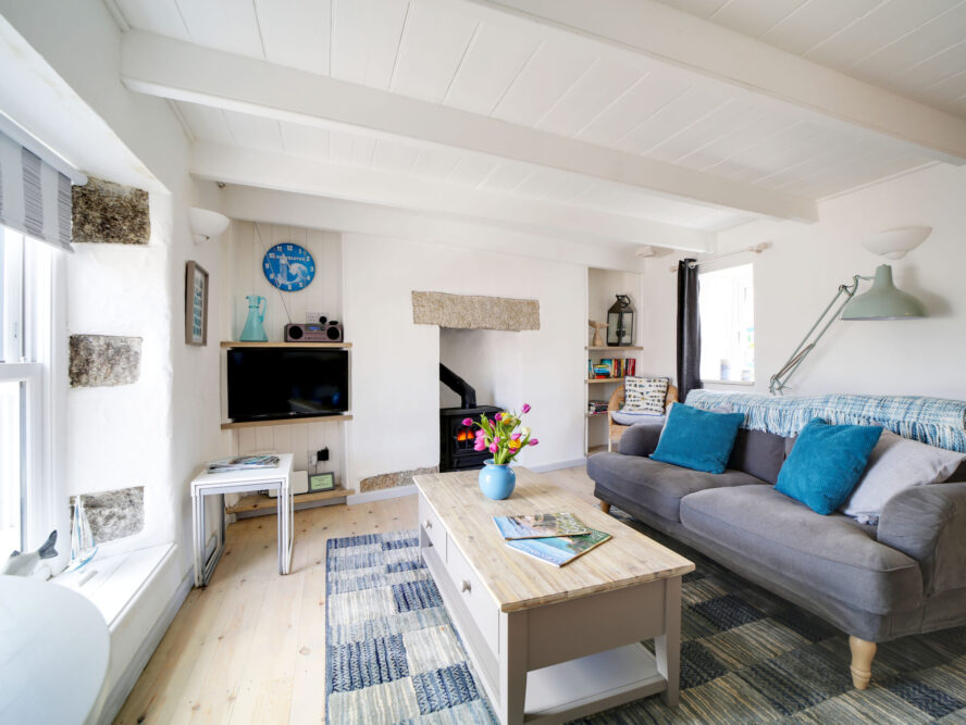 Tops cottage, living room, Porthleven