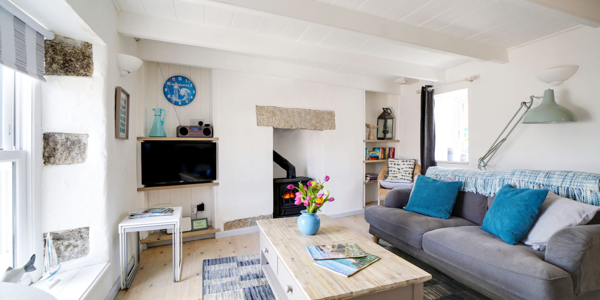 Tops cottage, living room, Porthleven