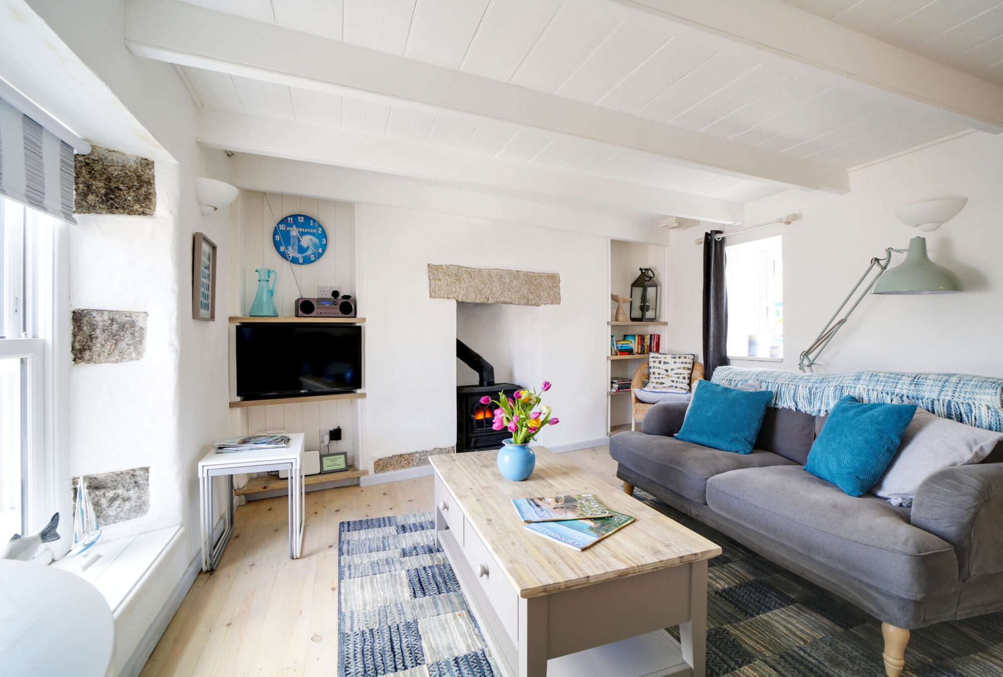 Tops cottage, living room, Porthleven