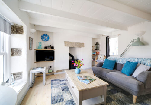 Tops cottage, living room, Porthleven