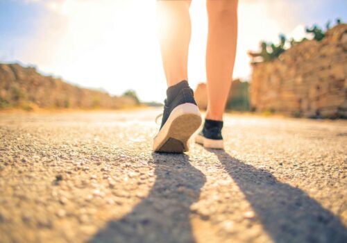 Walking on the coast path