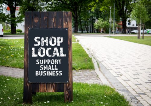 Shop local sign