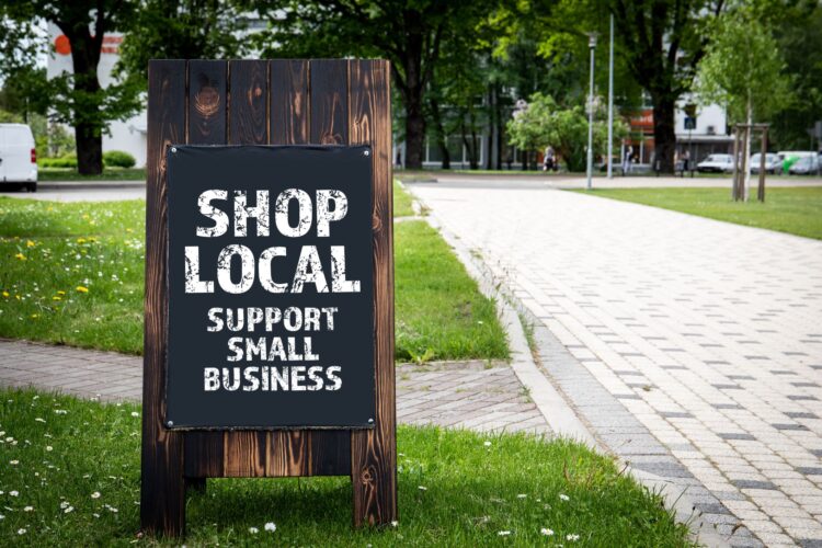 Shop local sign