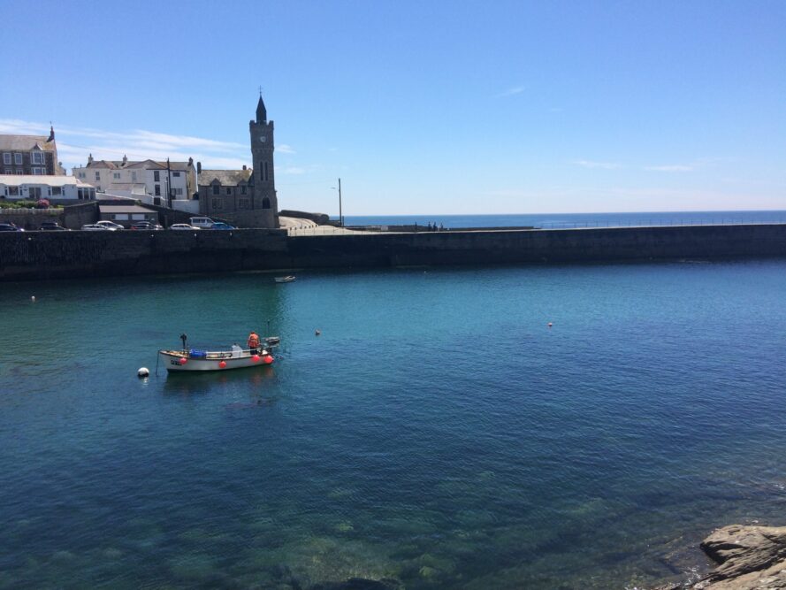 Boat on the water in Porthleven
