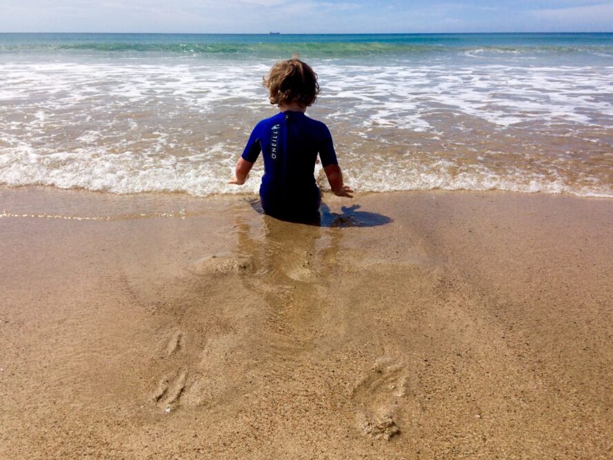 Child on the beach